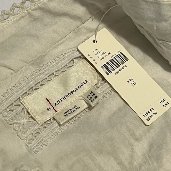 NWTS ANTHROPOLOGIE Embroidered Skirt (10) - Picture 13 of 16